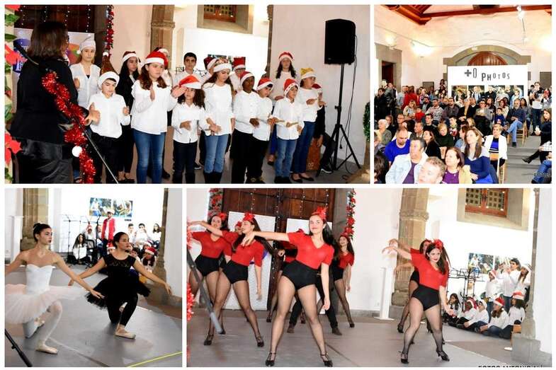Diferentes momentos del espectáculo de anoche en la ermita de San Pedro Mártir (Foto Antonio Alí)